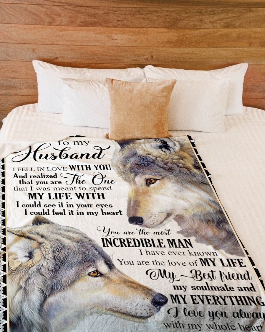 Fleece Blanket - To My Husband Fleece Blanket-A Loves Gift