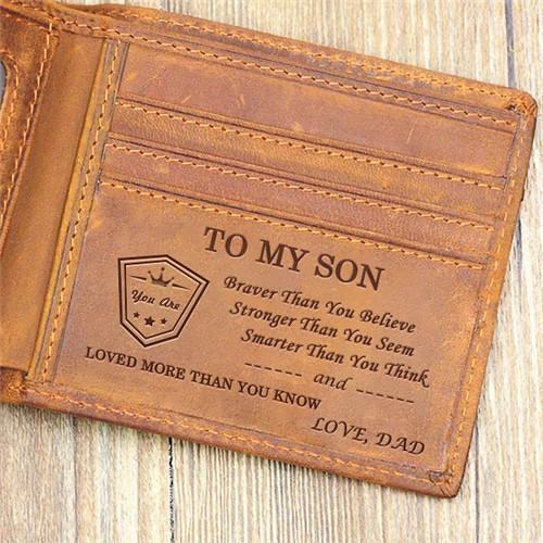 MY SON LEATHER WALLET-A Loves Gift
