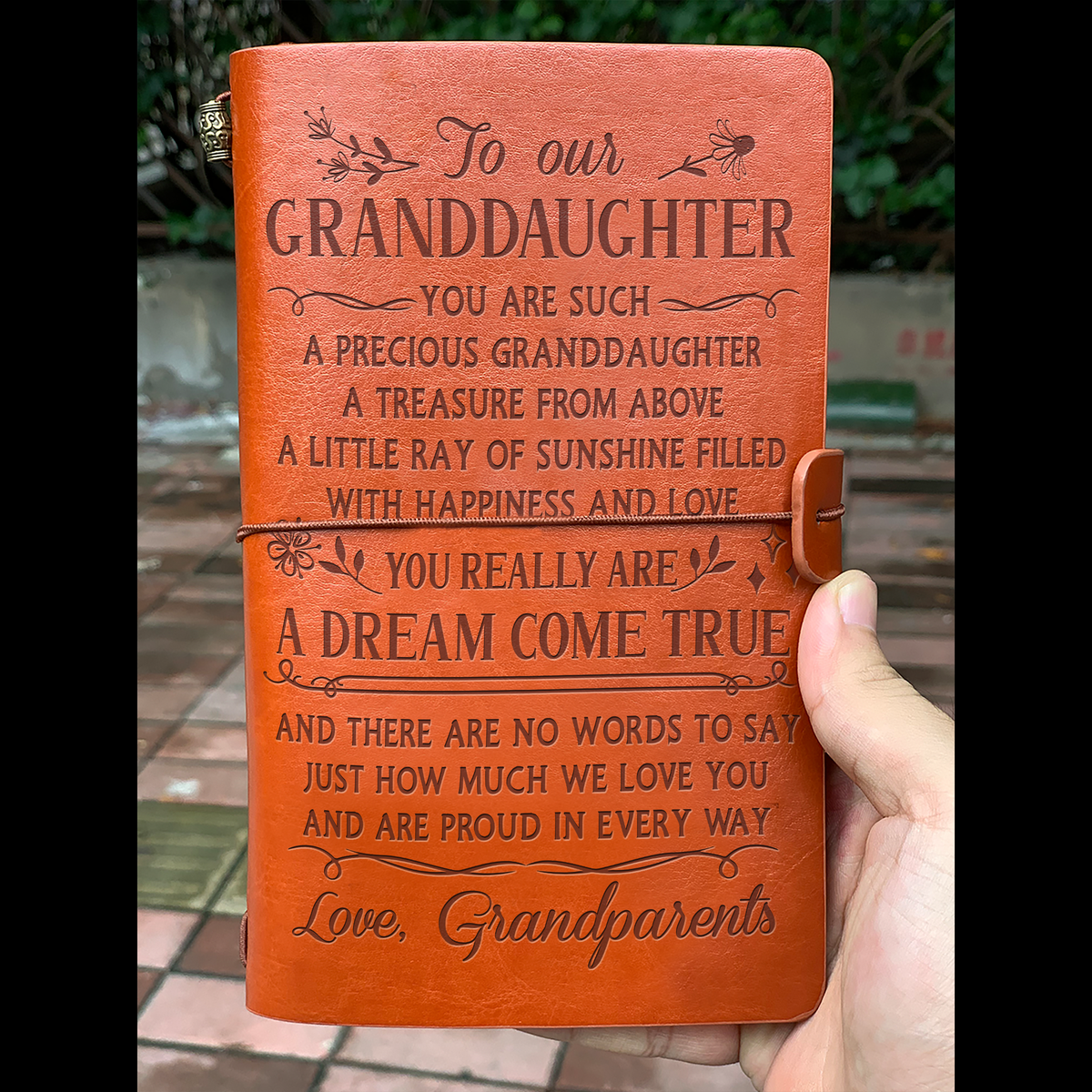 To My Granddaughter- Vintage Journal Notebook-A Loves Gift