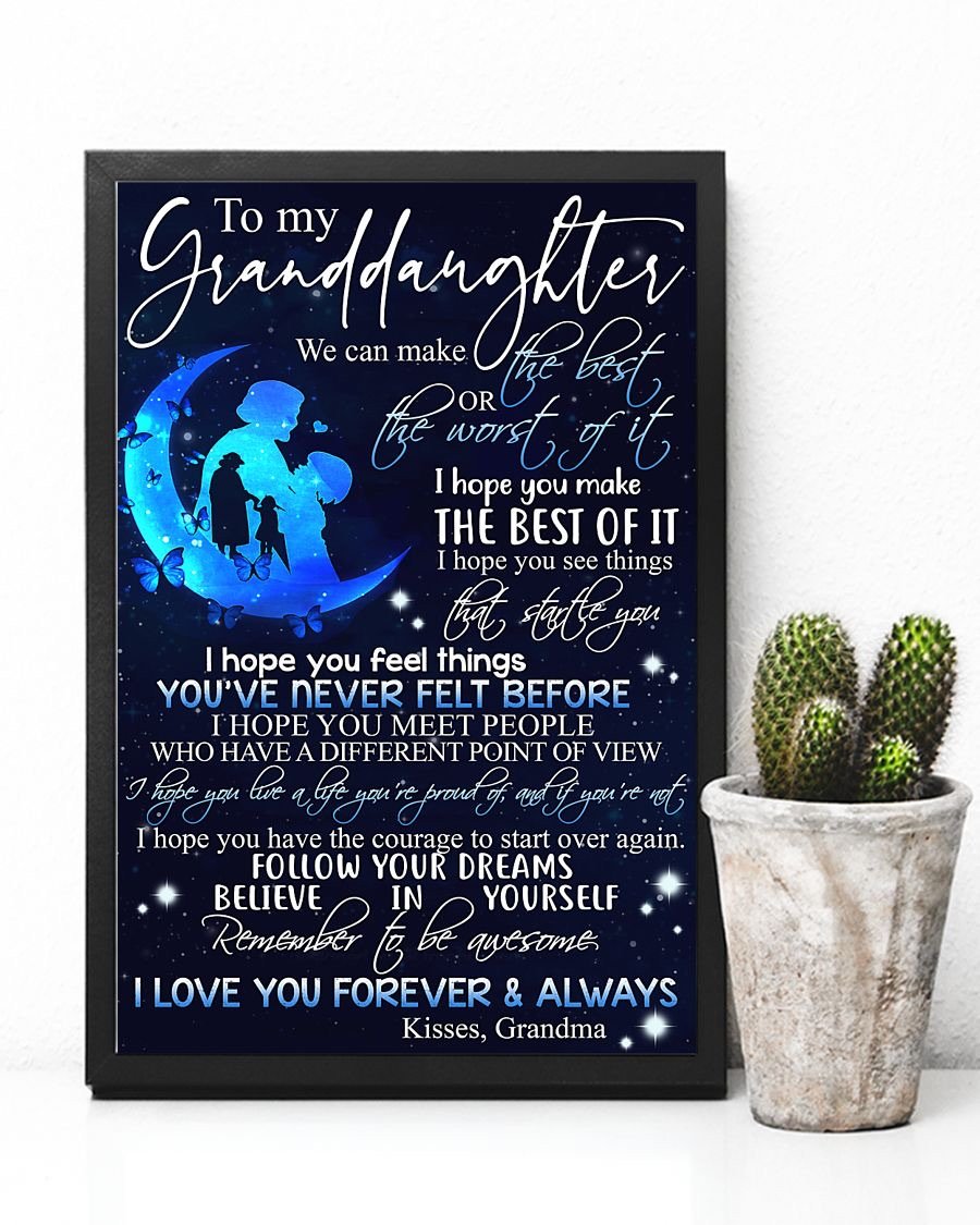 To My Granddaughter Poster-A Loves Gift
