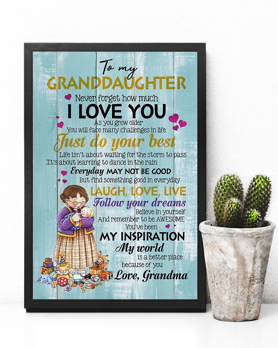 To My Granddaughter Poster-A Loves Gift