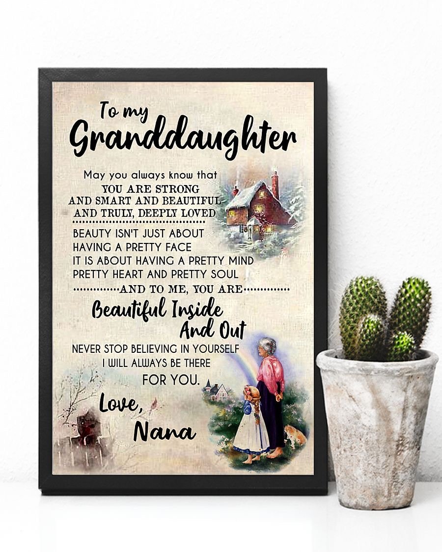 To My Granddaughter Poster-A Loves Gift