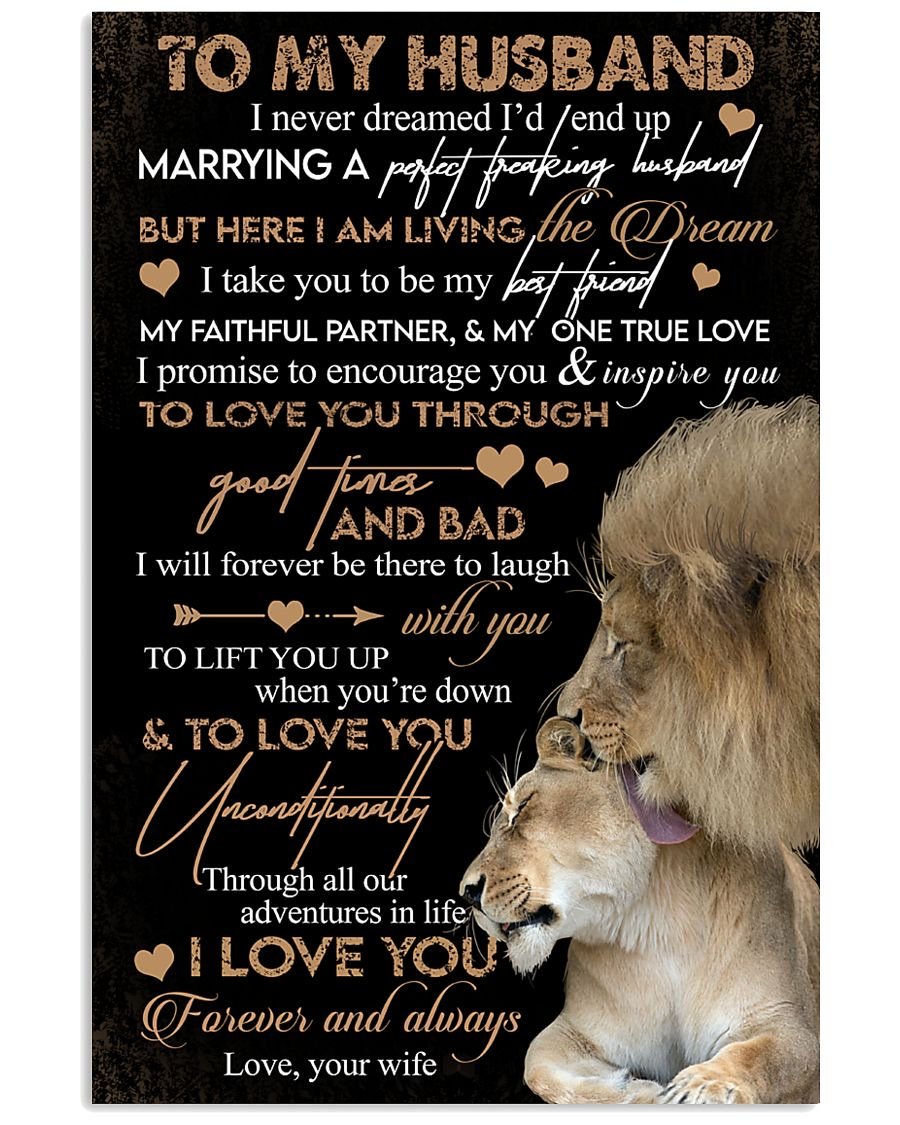 Perfect Gifts For Husband - To My Husband Poster-A Loves Gift