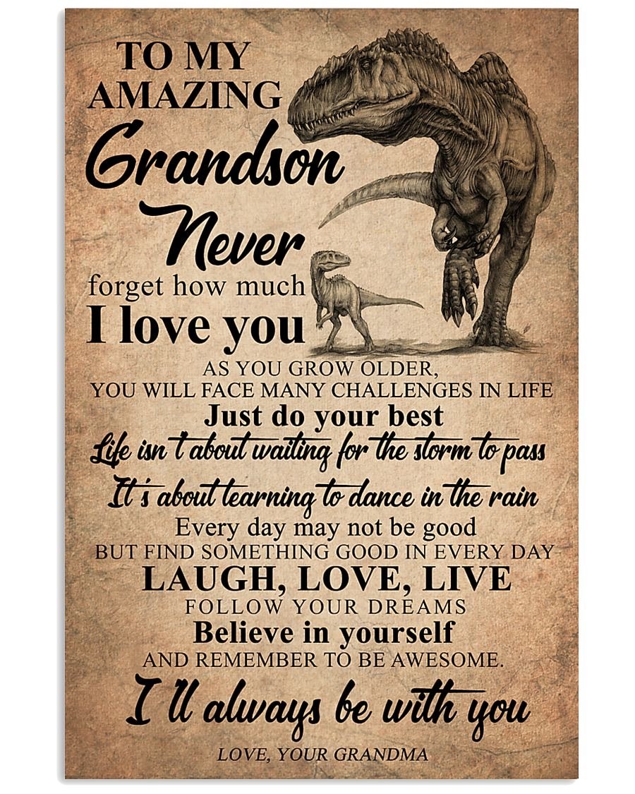To My Grandson Poster-A Loves Gift