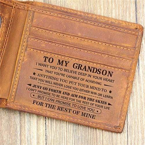 Grandson Leather Wallet-A Loves Gift