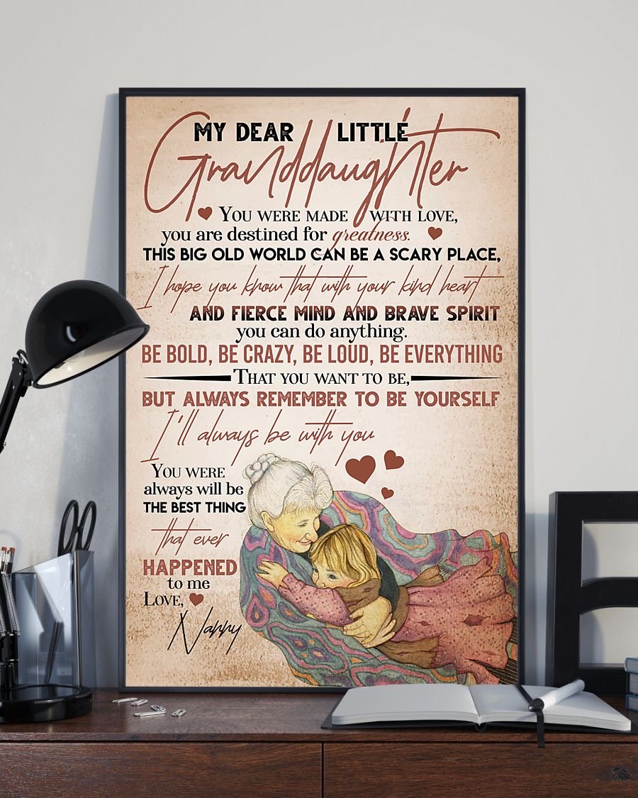 To My Granddaughter Poster-A Loves Gift