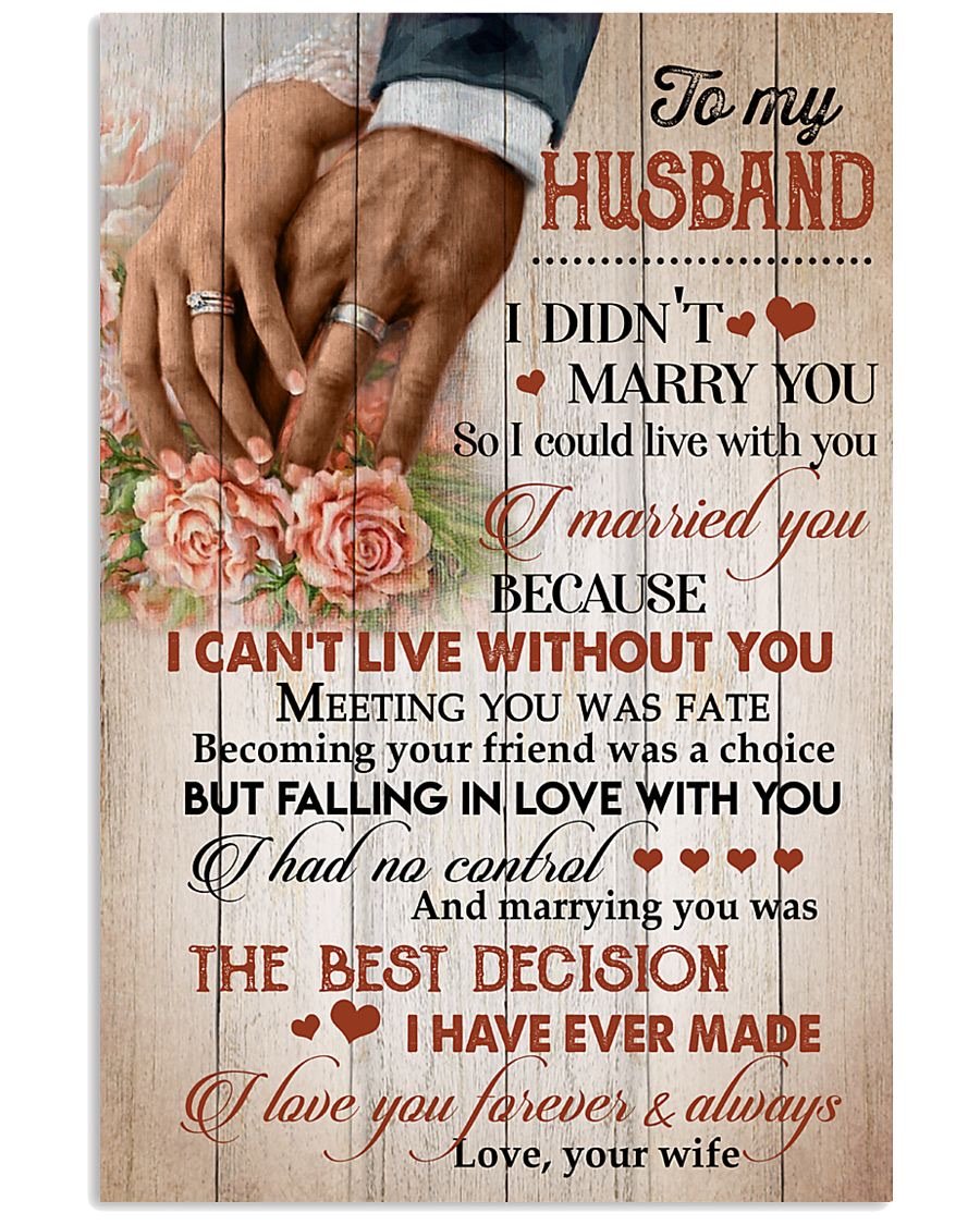 Perfect Gifts For Husband - To My Husband Poster-A Loves Gift