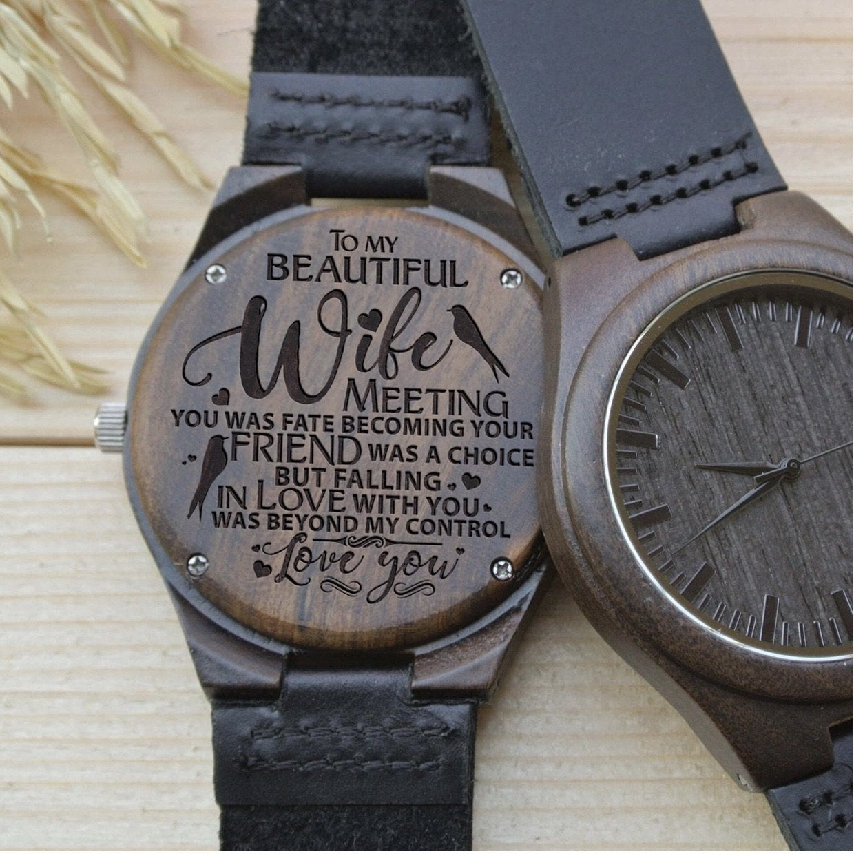 Engraved Wooden Watch - Great Gifts For Your Wife-A Loves Gift