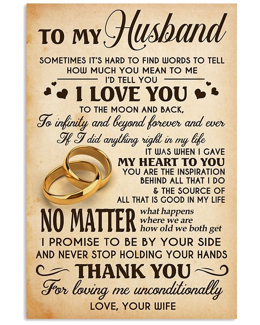 To My Husband  Poster-A Loves Gift