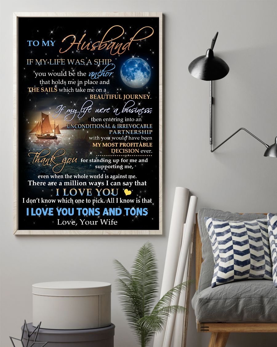 Perfect Gifts For Husband - To My Husband Poster-A Loves Gift