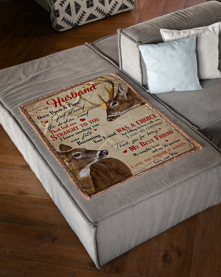 Fleece Blanket - To My Husband Fleece Blanket-A Loves Gift