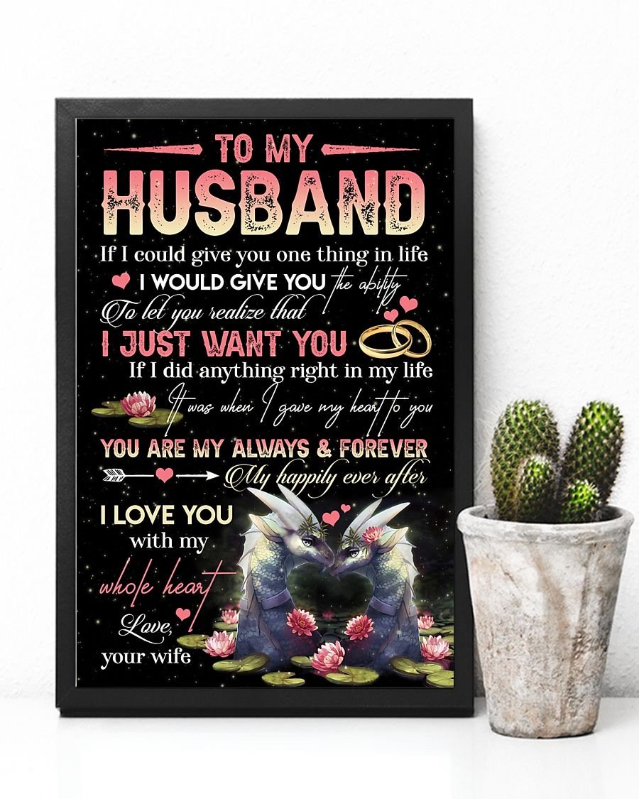Perfect Gifts For Husband - To My Husband Poster-A Loves Gift