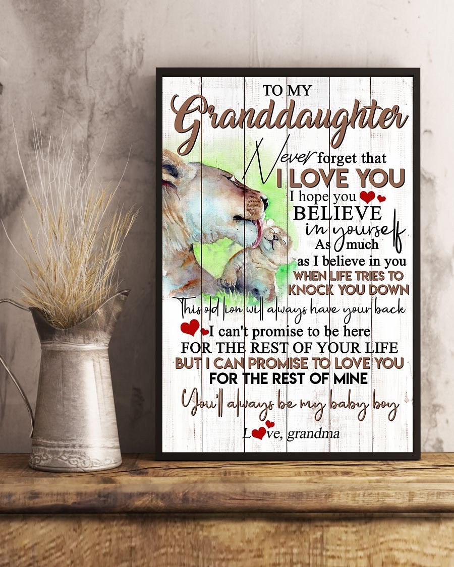 To My Granddaughter Poster-A Loves Gift