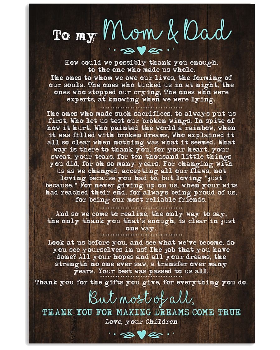 To My Dad Poster-A Loves Gift