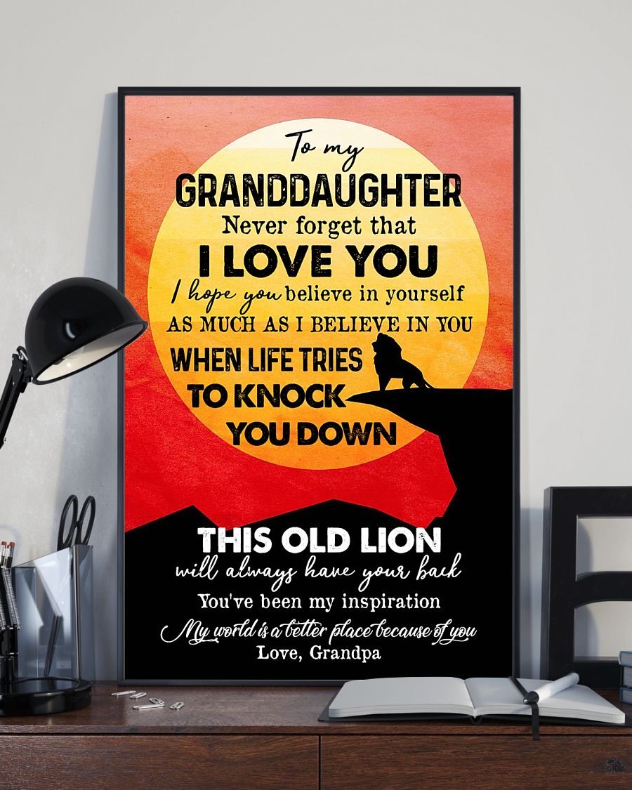 To My Granddaughter Poster-A Loves Gift