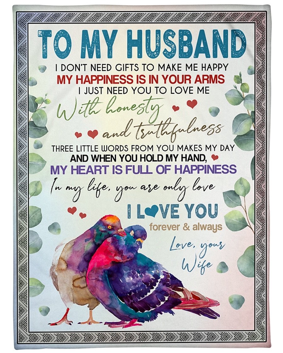 Fleece Blanket - To My Husband Fleece Blanket-A Loves Gift