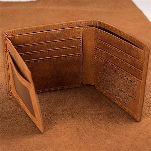 Grandson Leather Wallet-A Loves Gift