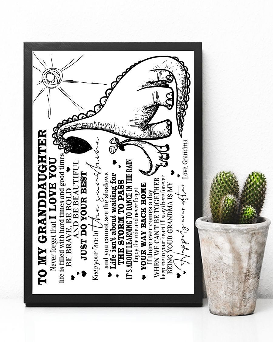 To My Granddaughter Poster-A Loves Gift