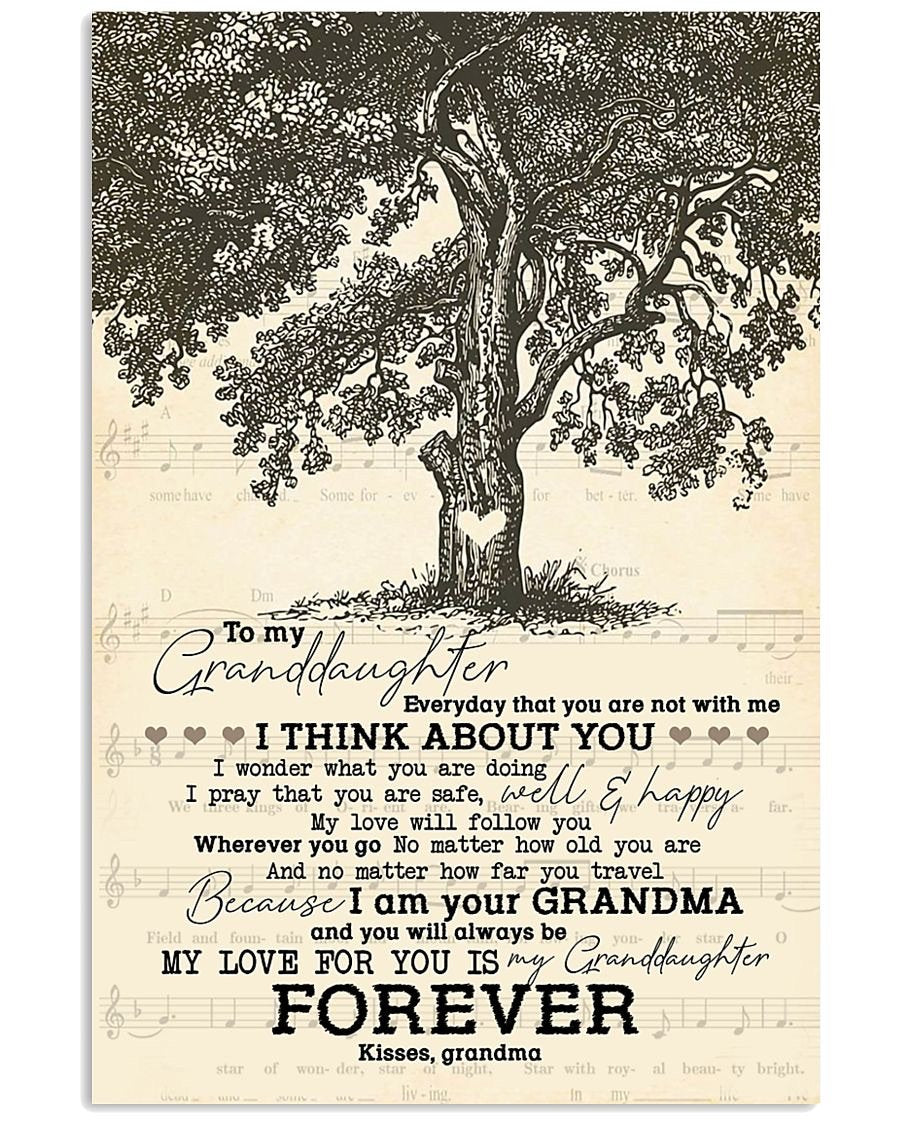 To My Granddaughter Poster-A Loves Gift