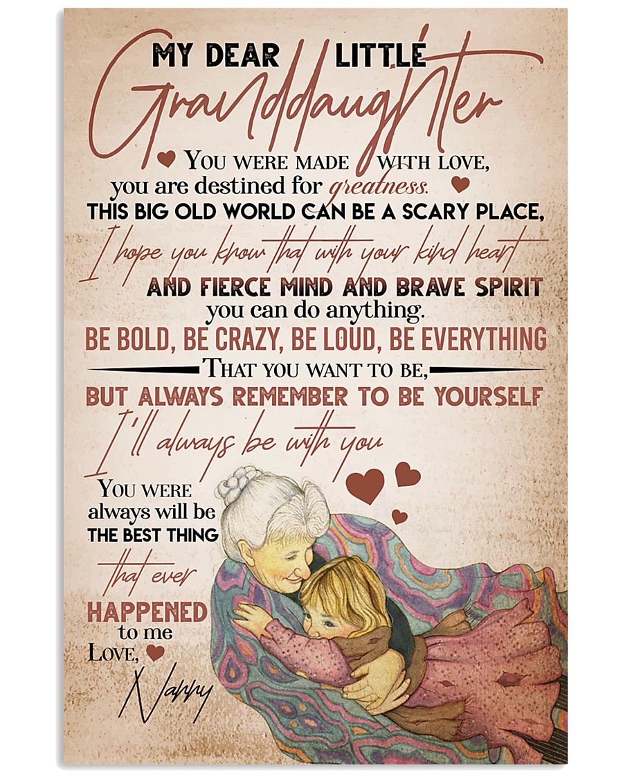 To My Granddaughter Poster-A Loves Gift