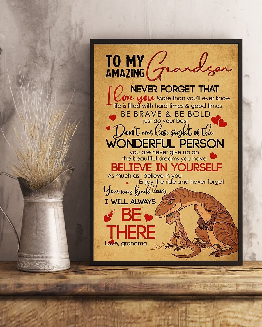 To My Grandson Poster-A Loves Gift