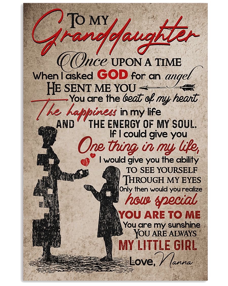 To My Granddaughter Poster-A Loves Gift