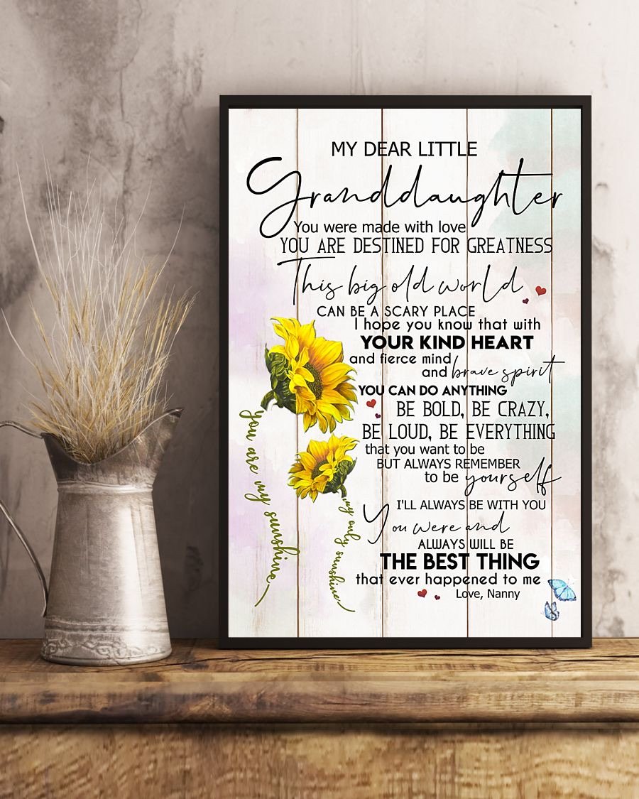 To My Granddaughter Poster-A Loves Gift