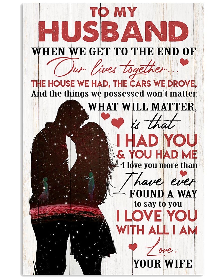 Perfect Gifts For Husband - To My Husband Poster-A Loves Gift