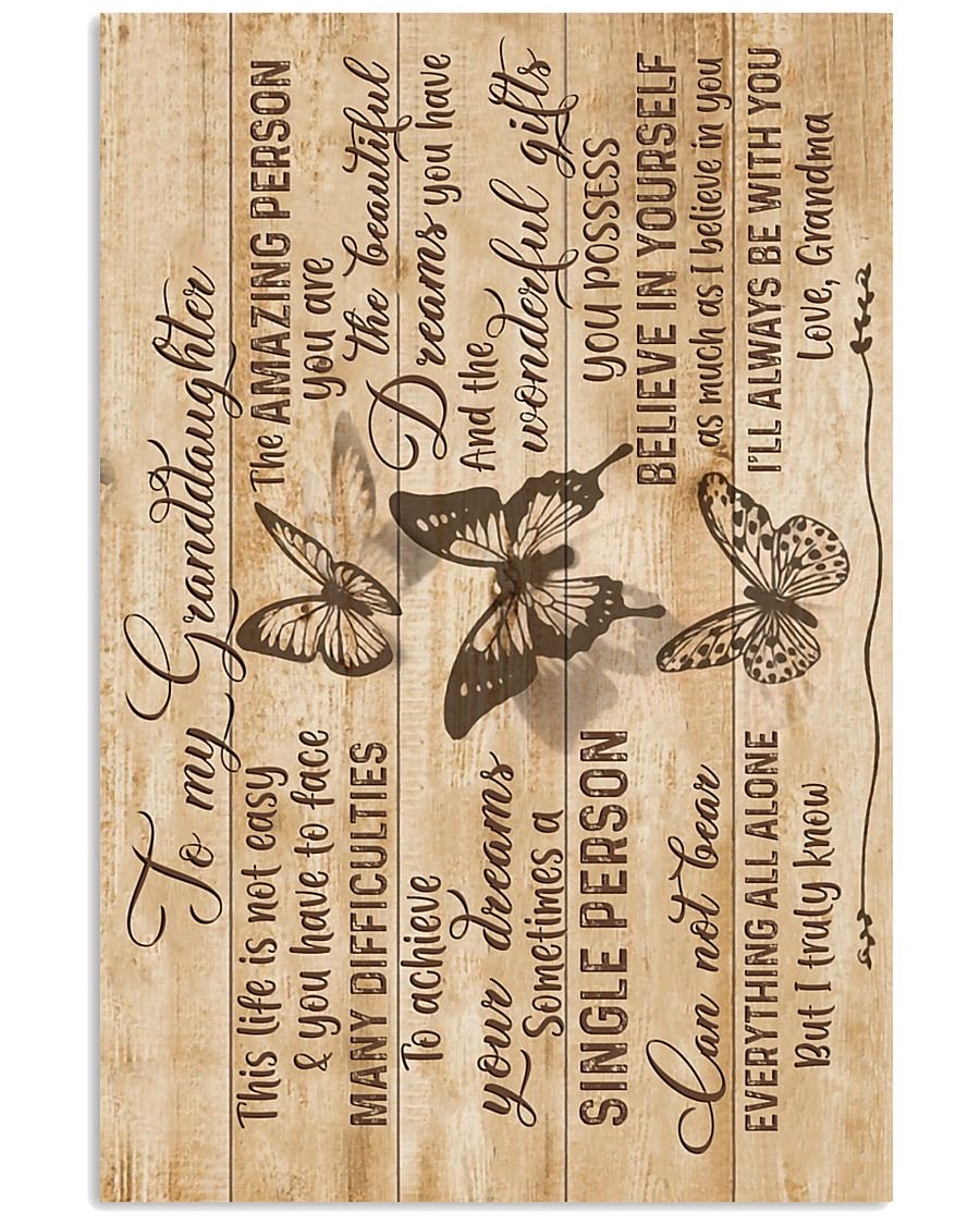 To My Granddaughter Poster-A Loves Gift