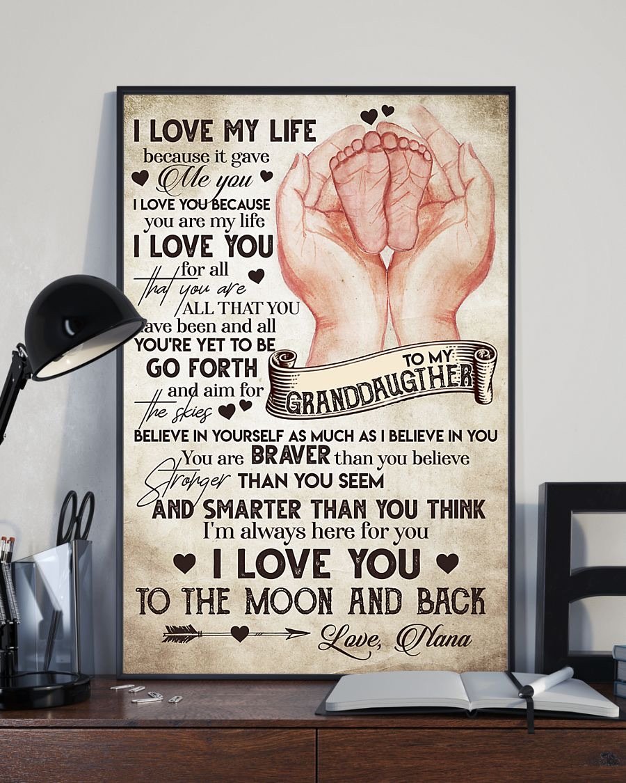 To My Granddaughter Poster-A Loves Gift