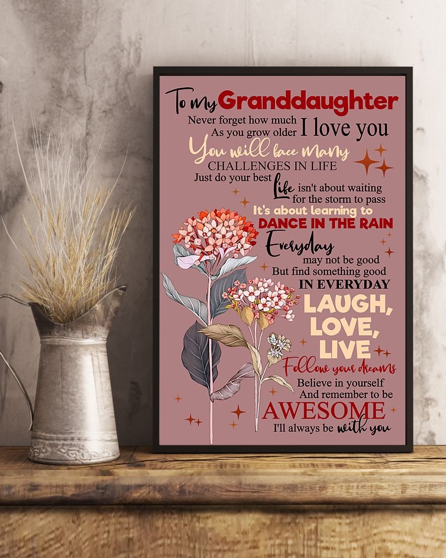 To My Granddaughter Poster-A Loves Gift