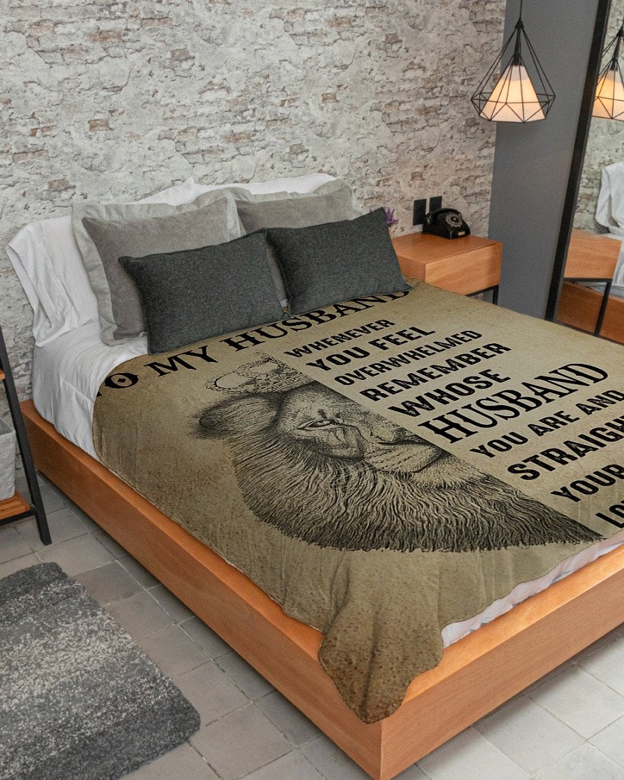 Fleece Blanket - To My Husband Fleece Blanket-A Loves Gift