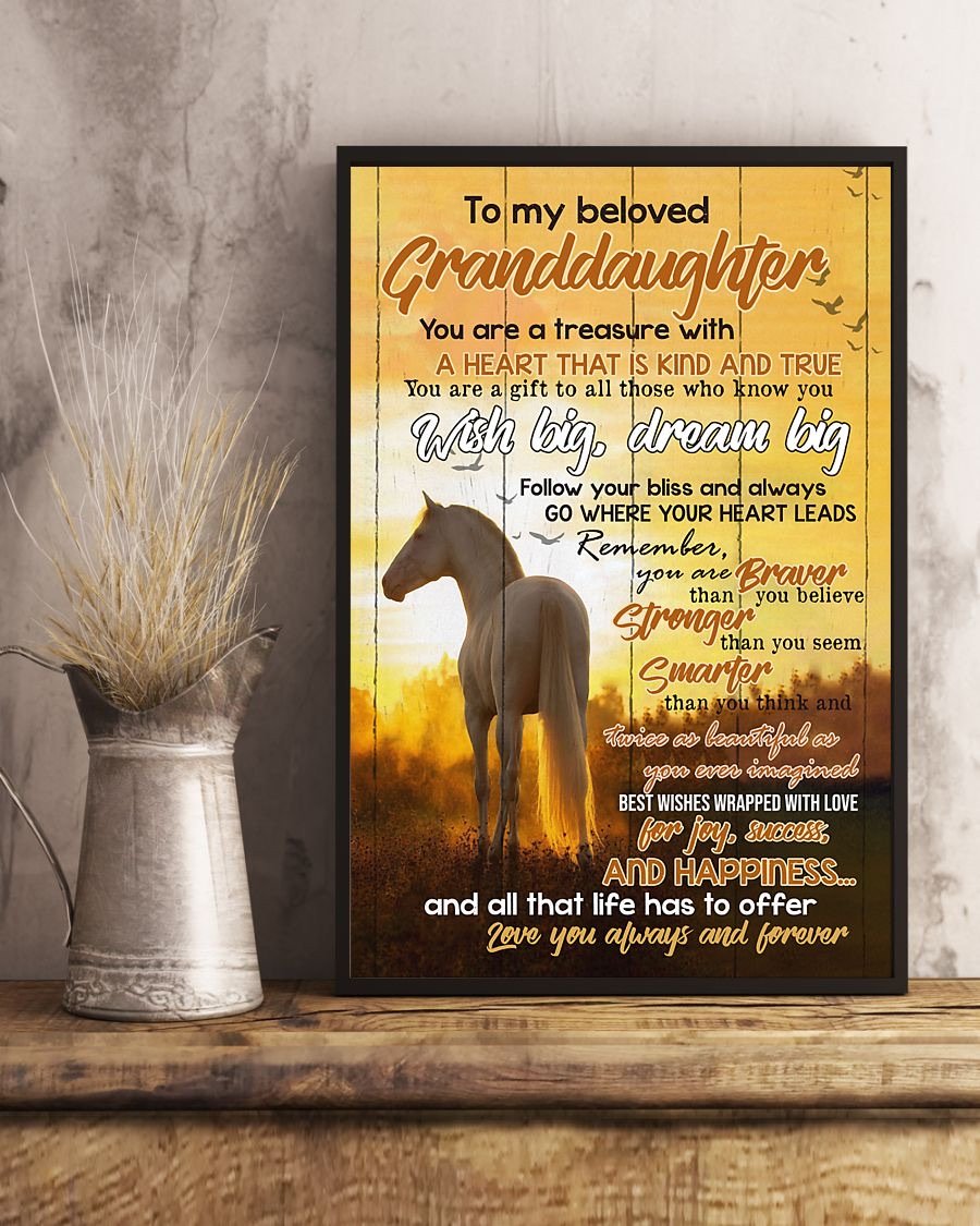 To My Granddaughter Poster-A Loves Gift