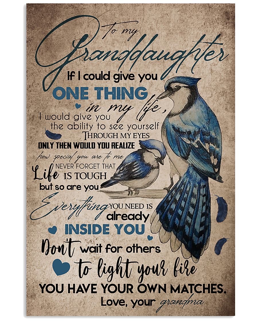 To My Granddaughter Poster-A Loves Gift
