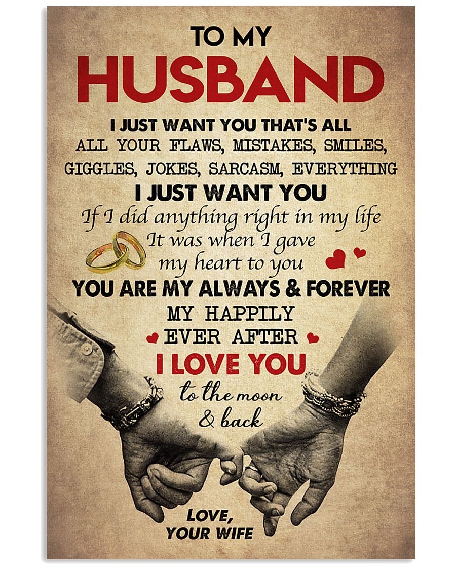 Perfect Gifts For Husband - To My Husband Poster-A Loves Gift