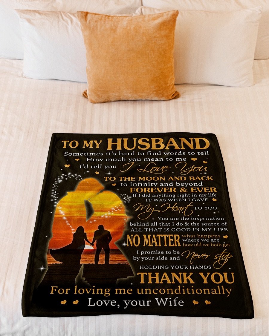Fleece Blanket - To My Husband Fleece Blanket-A Loves Gift