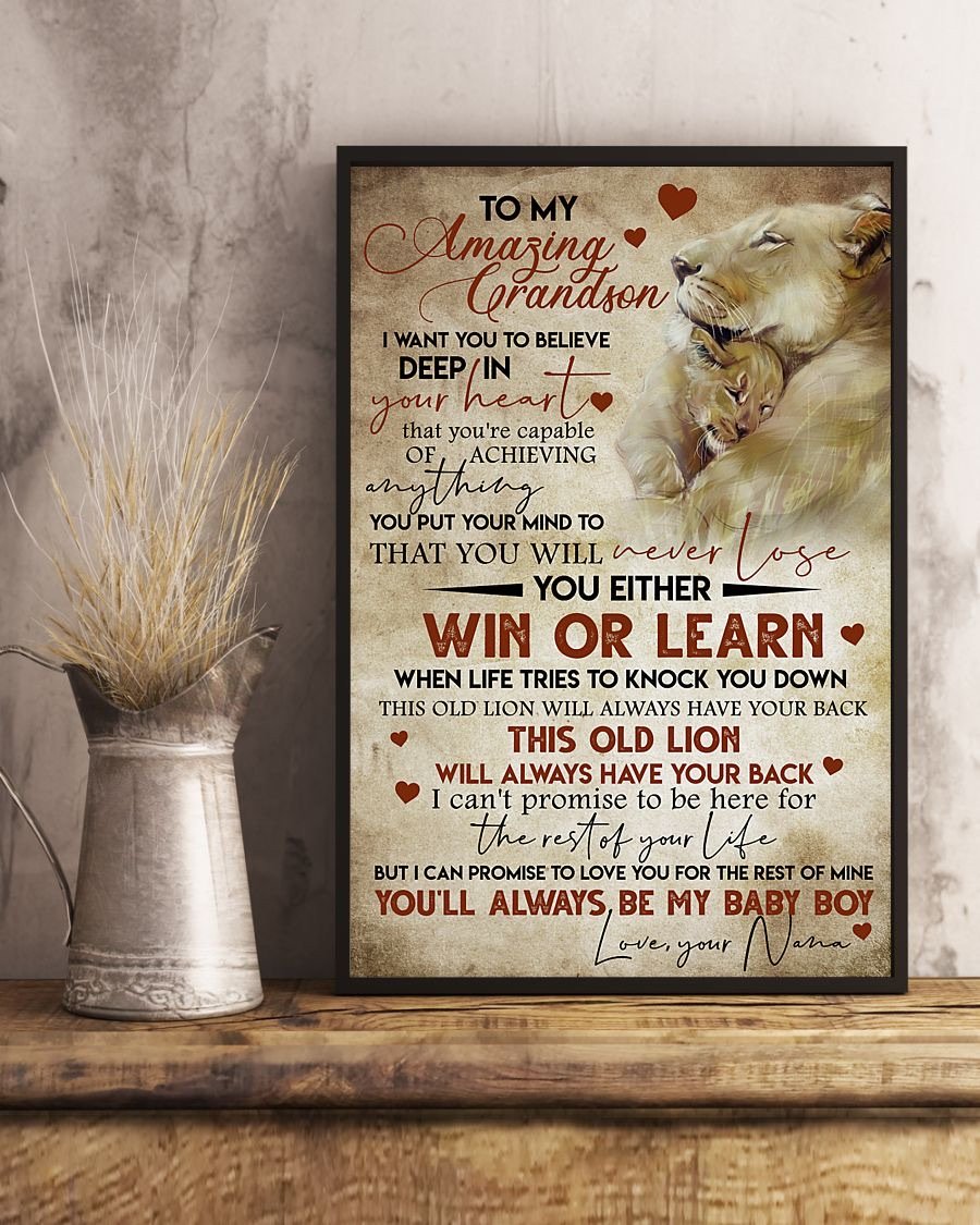 To My Grandson Poster-A Loves Gift