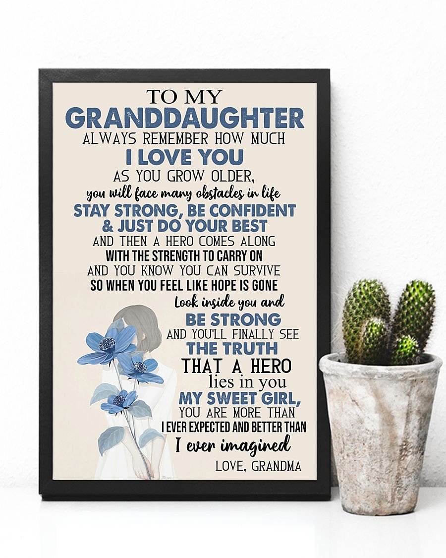 To My Granddaughter Poster-A Loves Gift