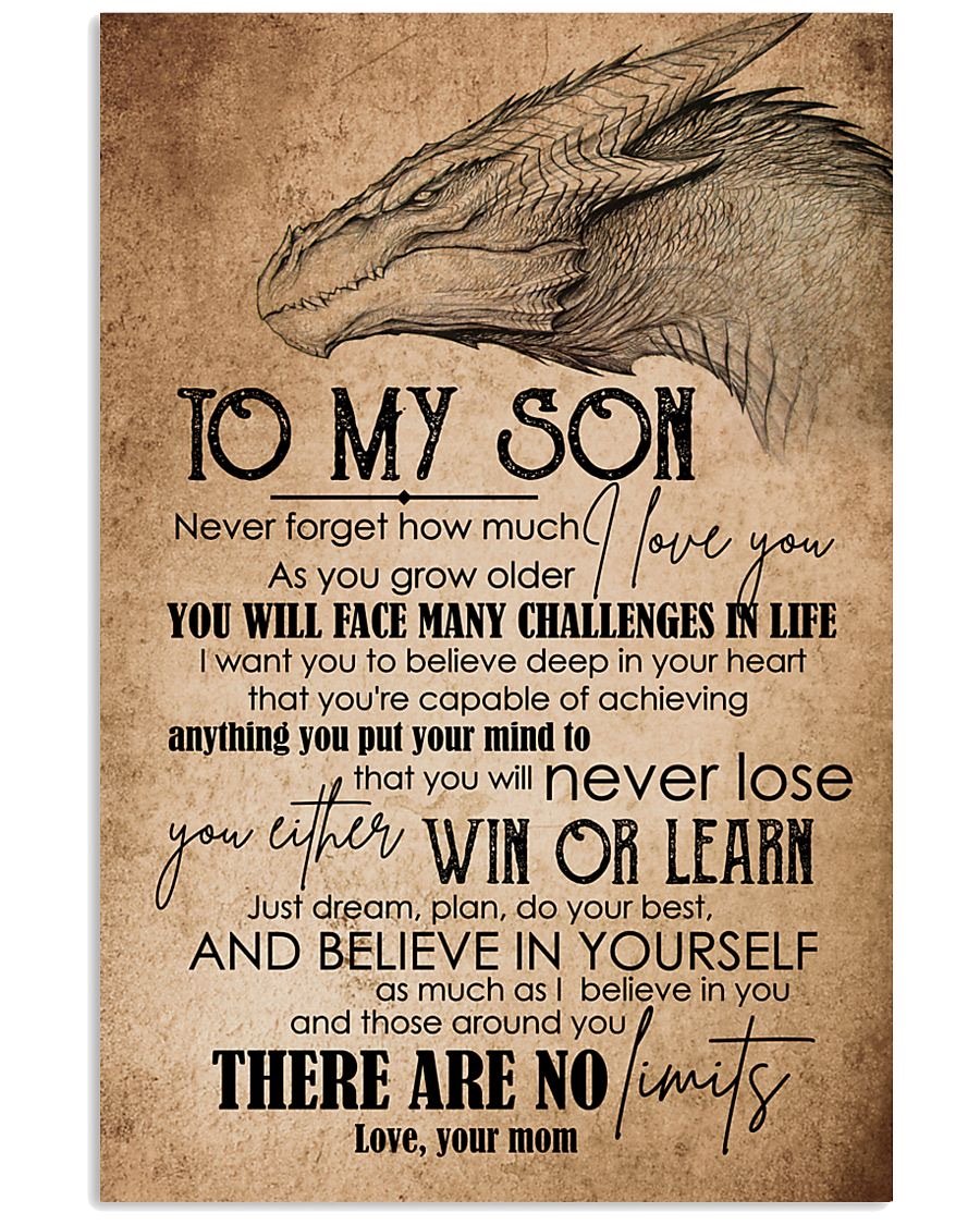 To My Son Poster - Great Gifts For Your Son-A Loves Gift