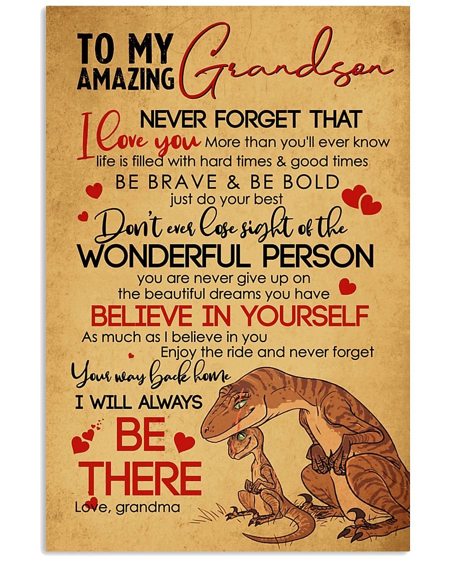 To My Grandson Poster-A Loves Gift