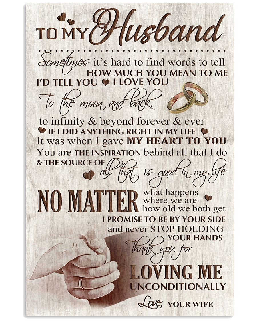 Perfect Gifts For Husband - To My Husband Poster-A Loves Gift