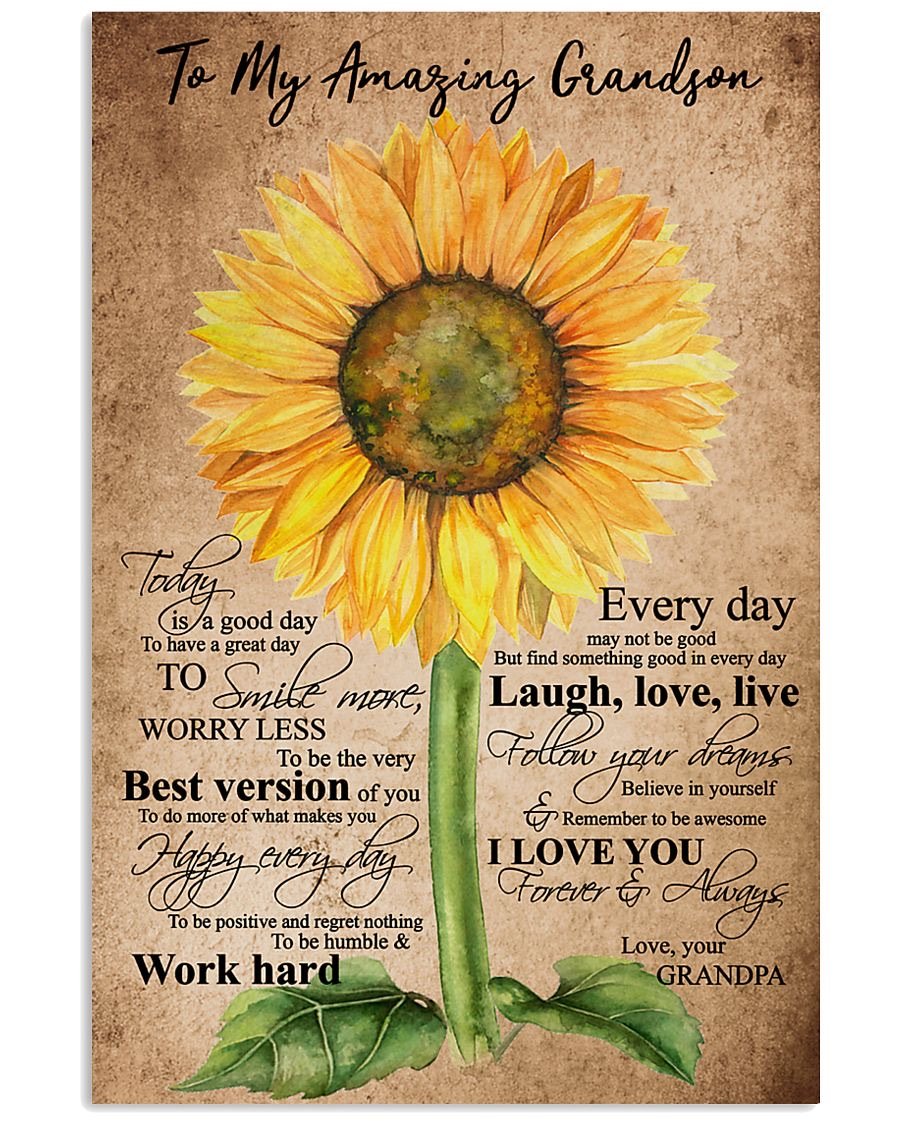 To My Grandson Poster-A Loves Gift