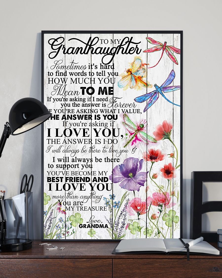 To My Granddaughter Poster-A Loves Gift