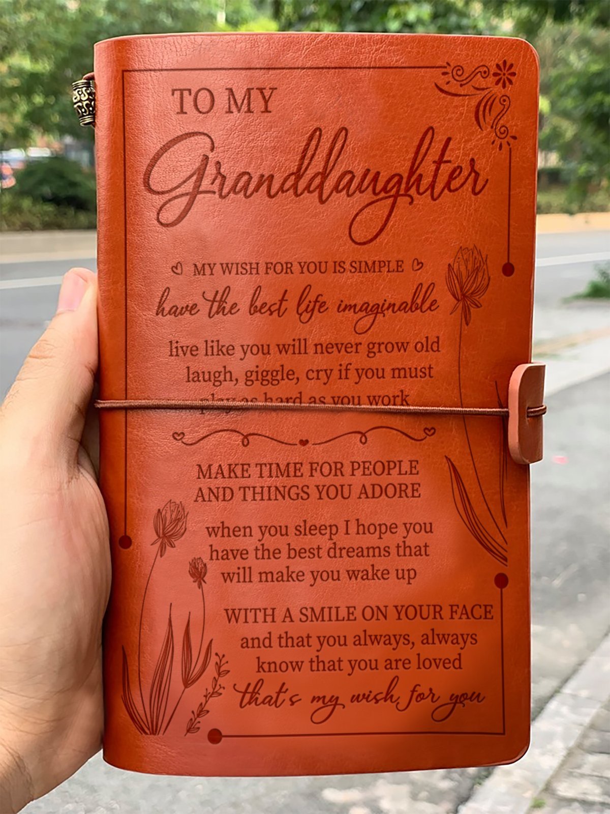 To My Granddaughter- Vintage Journal Notebook-A Loves Gift