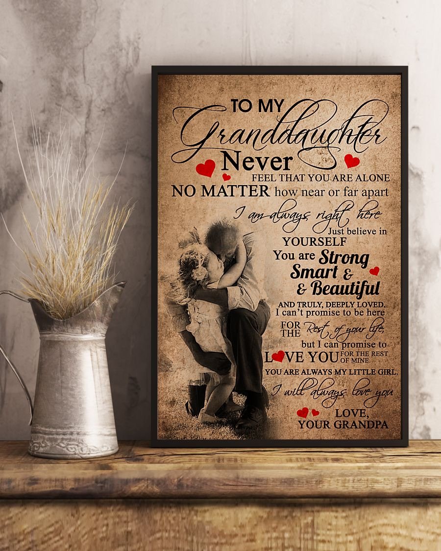 To My Granddaughter Poster-A Loves Gift