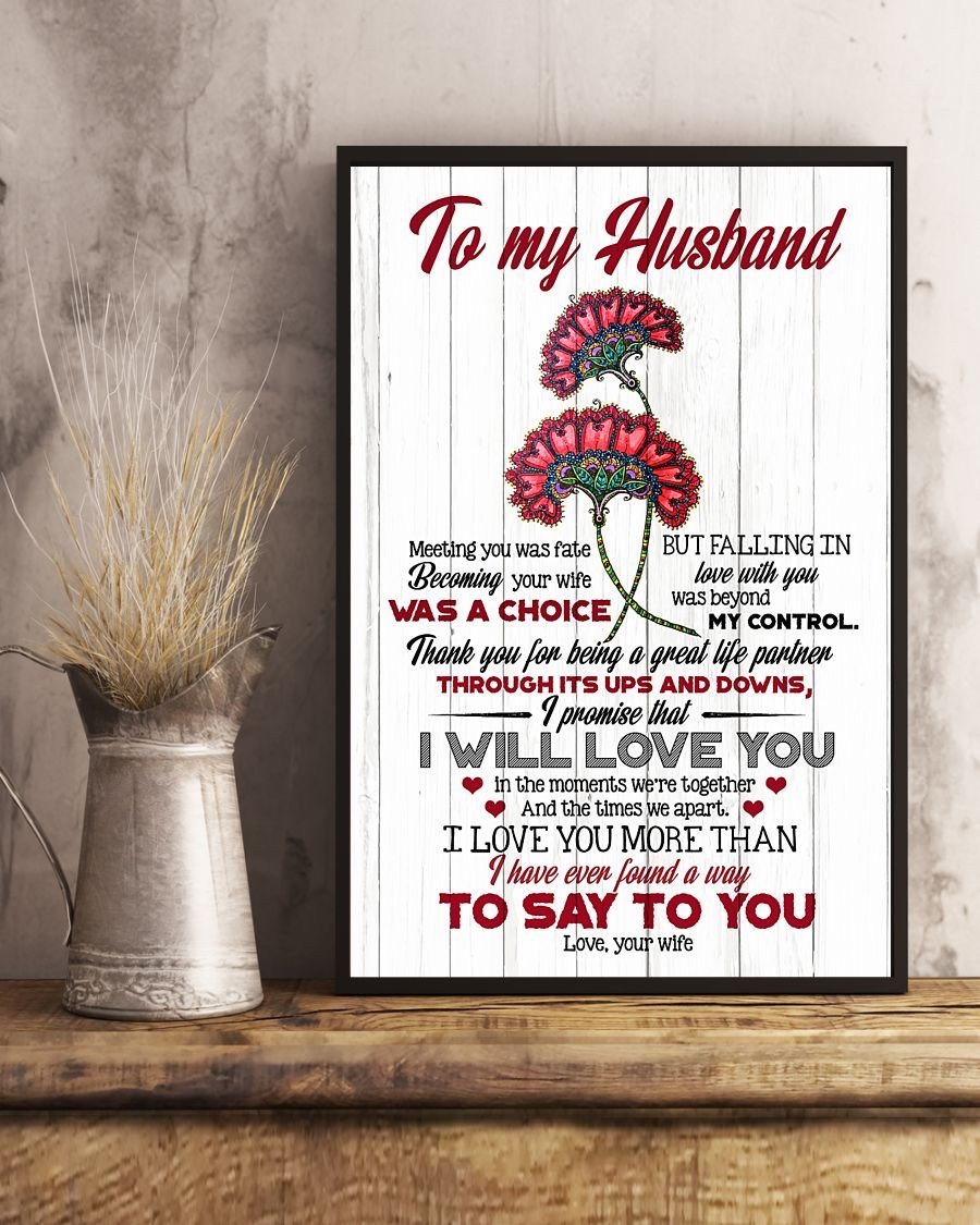 Perfect Gifts For Husband - To My Husband Poster-A Loves Gift