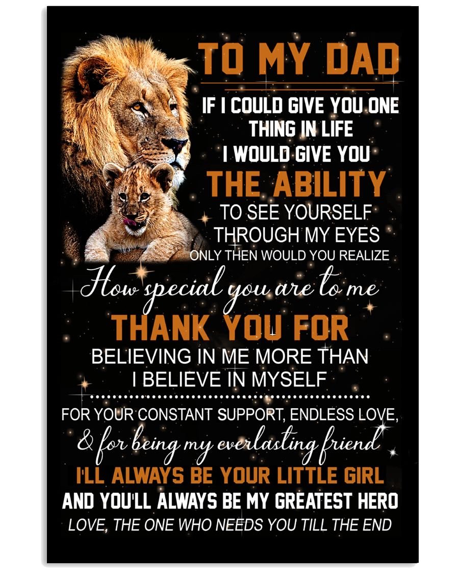 To My Dad Poster-A Loves Gift