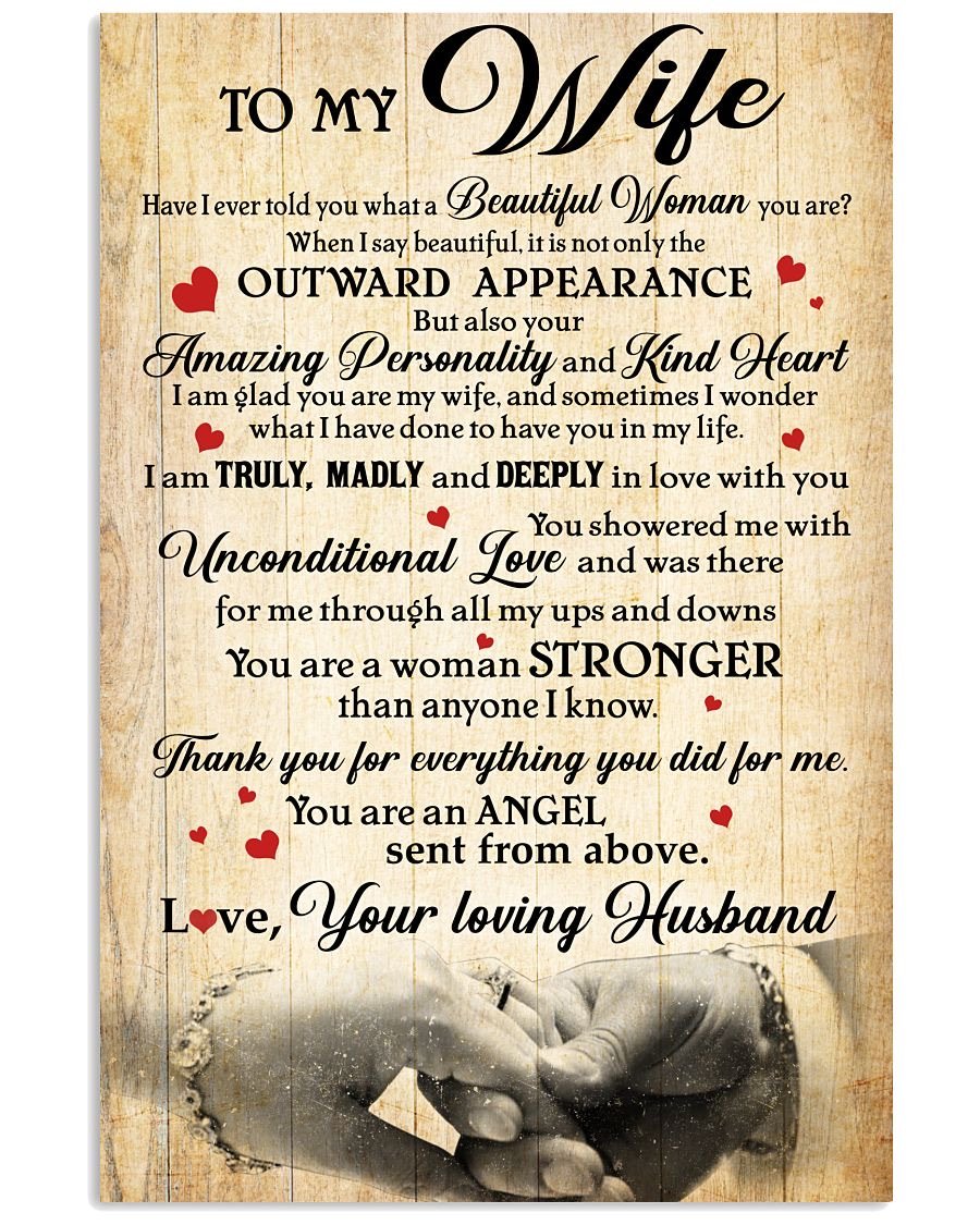Perfect Gifts For Wife - To My Wife  Poster-A Loves Gift
