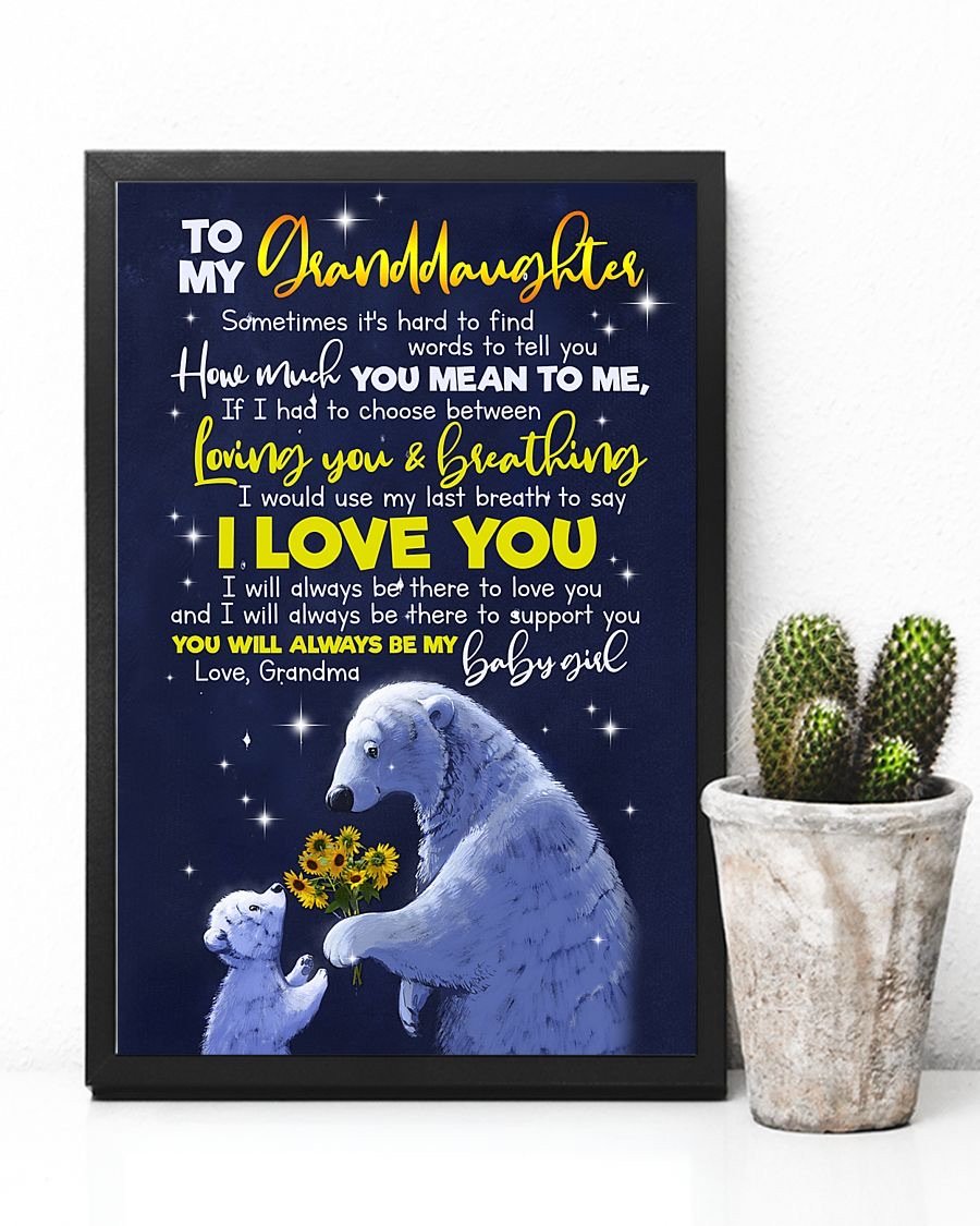 To My Granddaughter Poster-A Loves Gift