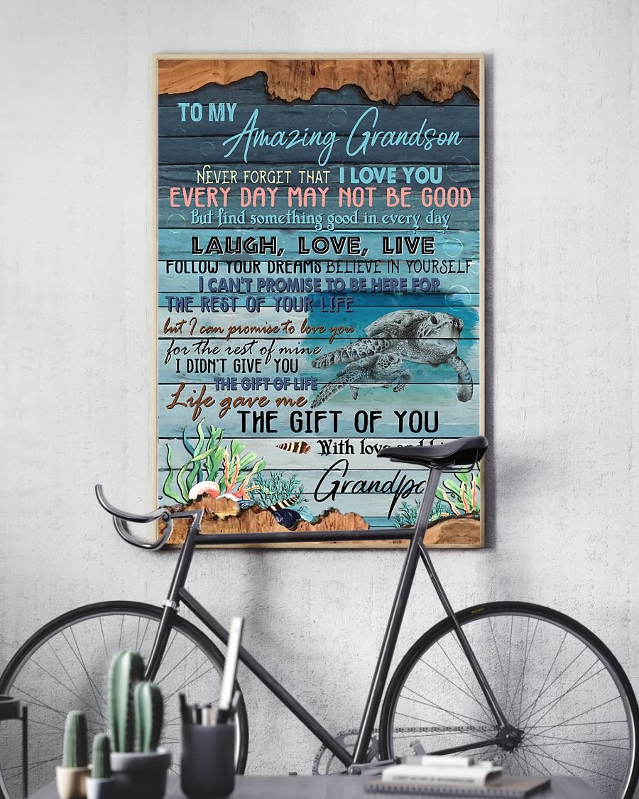 To My Grandson Poster-A Loves Gift